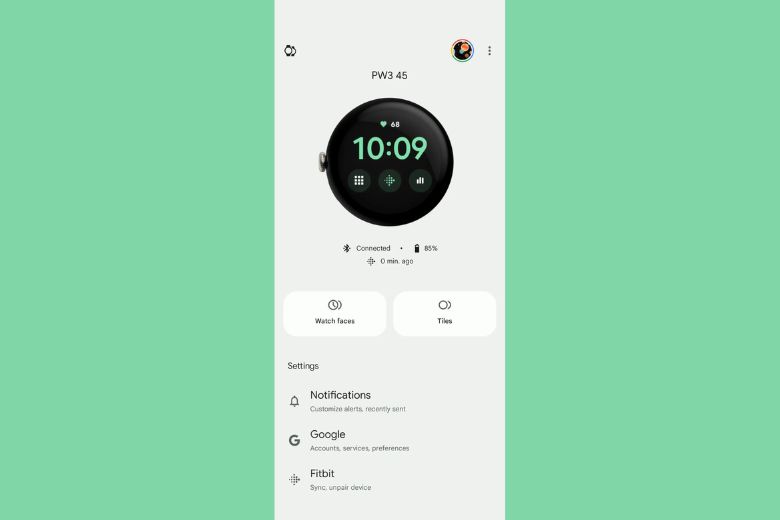 Ứng Dụng Pixel Watch Được Google Cập Nhật Giao Diện Sáng 4 pixel watch 1