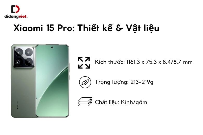 So sánh Xiaomi 15 Ultra và Xiaomi 15 Pro: 6 Điểm Khác Biệt Quyết Định Lựa Chọn Flagship 17 Xiaomi 15 Pro nhẹ và mỏng hơn, dễ cầm nắm