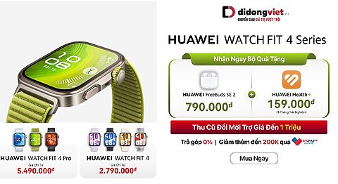 Mở bán HUAWEI Watch Fit 4 Series, tặng tai nghe HUAWEI FreeBuds SE 2. Săn ngay!
