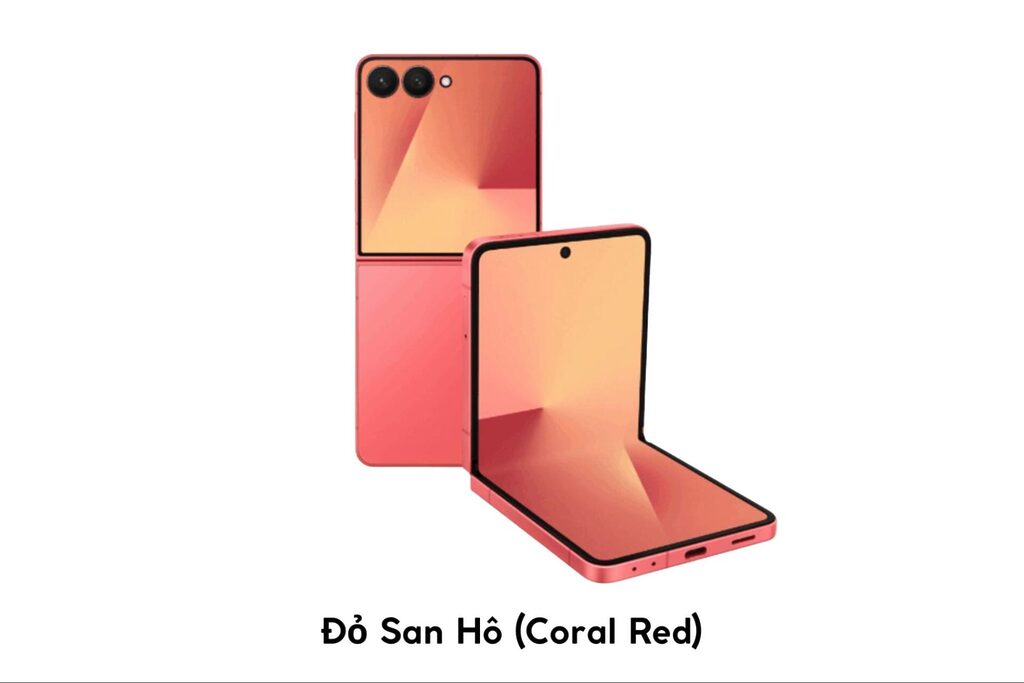 Samsung Galaxy Z Flip7 có bao nhiêu màu? Đâu là màu đáng mong chờ nhất? 7 Màu Đỏ San Hô (Coral Red) của Galaxy Z Flip7