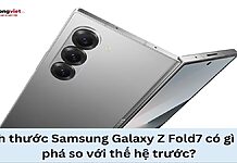 Kích thước Samsung Galaxy Z Fold 7