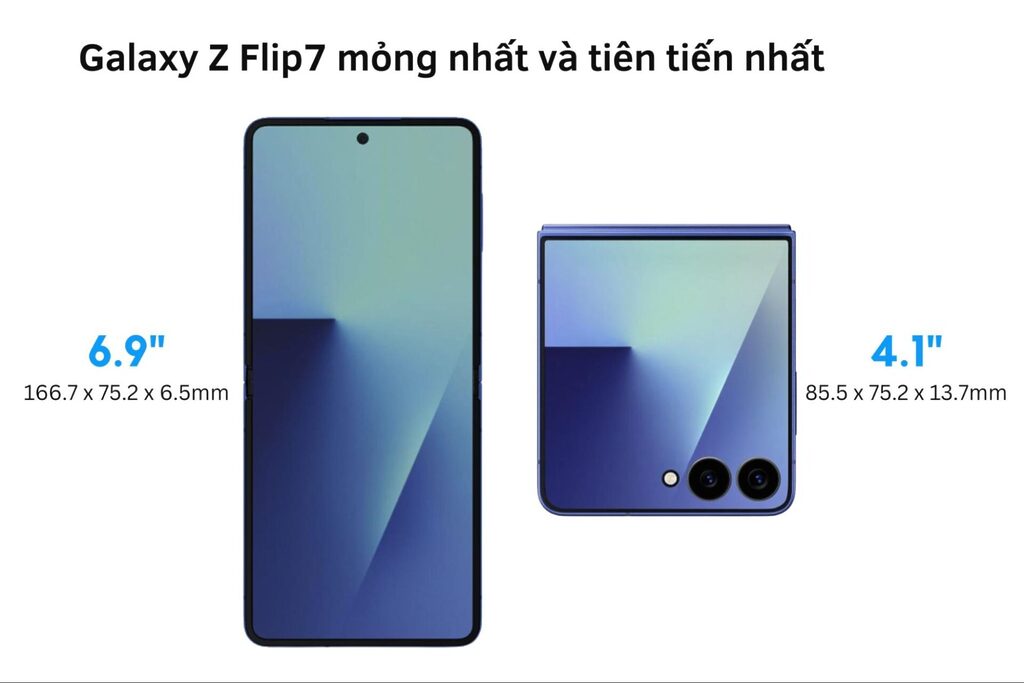 Kích thước của Samsung Galaxy Z Flip7 có gì nổi bật so với thế hệ trước? 6 Kích thước Samsung Galaxy Z Flip7
