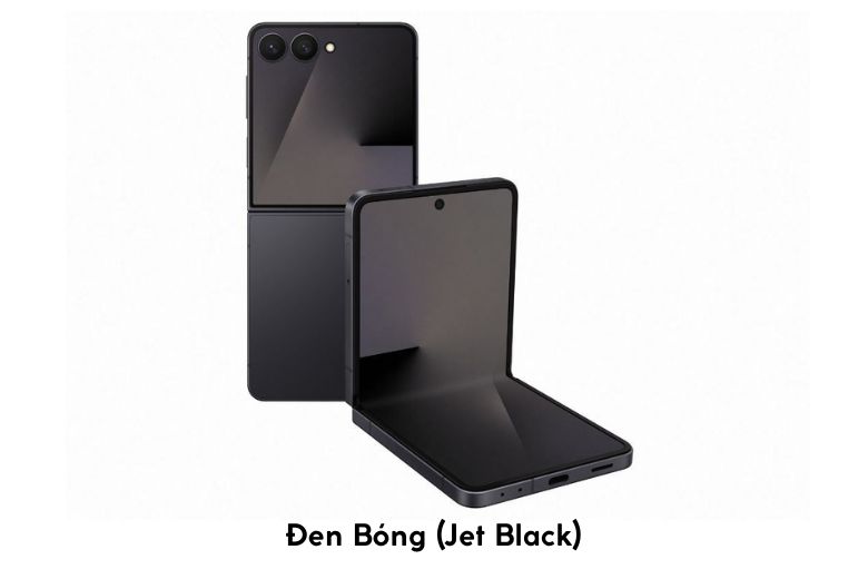Samsung Galaxy Z Flip7 có bao nhiêu màu? Đâu là màu đáng mong chờ nhất? 8 Màu Đen Bóng (Jet Black) của Galaxy Z Flip7