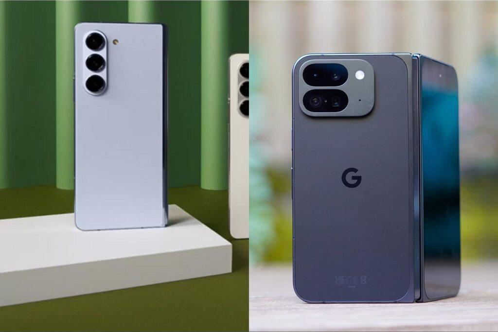 So sánh Samsung Galaxy Z Fold5 và Google Pixel 9 Pro Fold 13 Thiết kế Samsung Galaxy Z Fold 5 và Pixel 9 Pro Fold