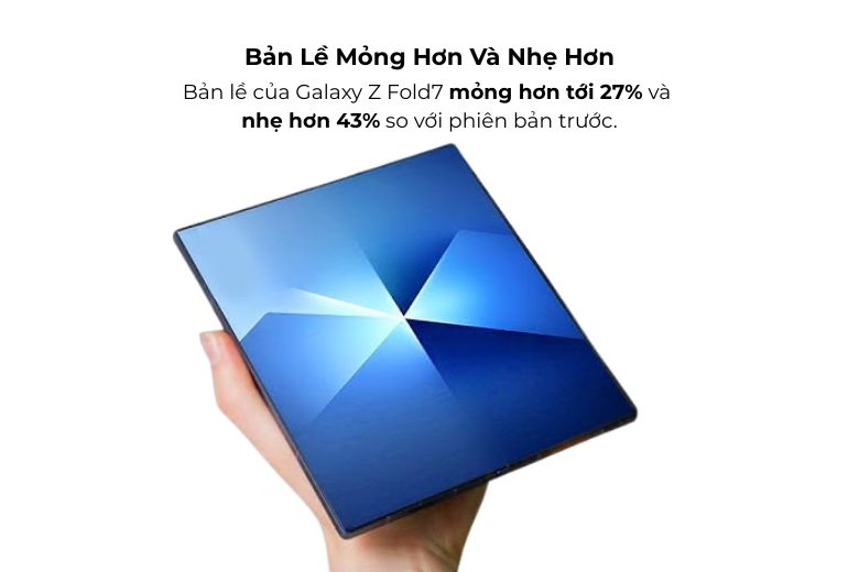 Bản Lề Mỏng Hơn Và Nhẹ Hơn Tại Galaxy Z Fold7
