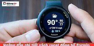 cách reset đồng hồ Garmin
