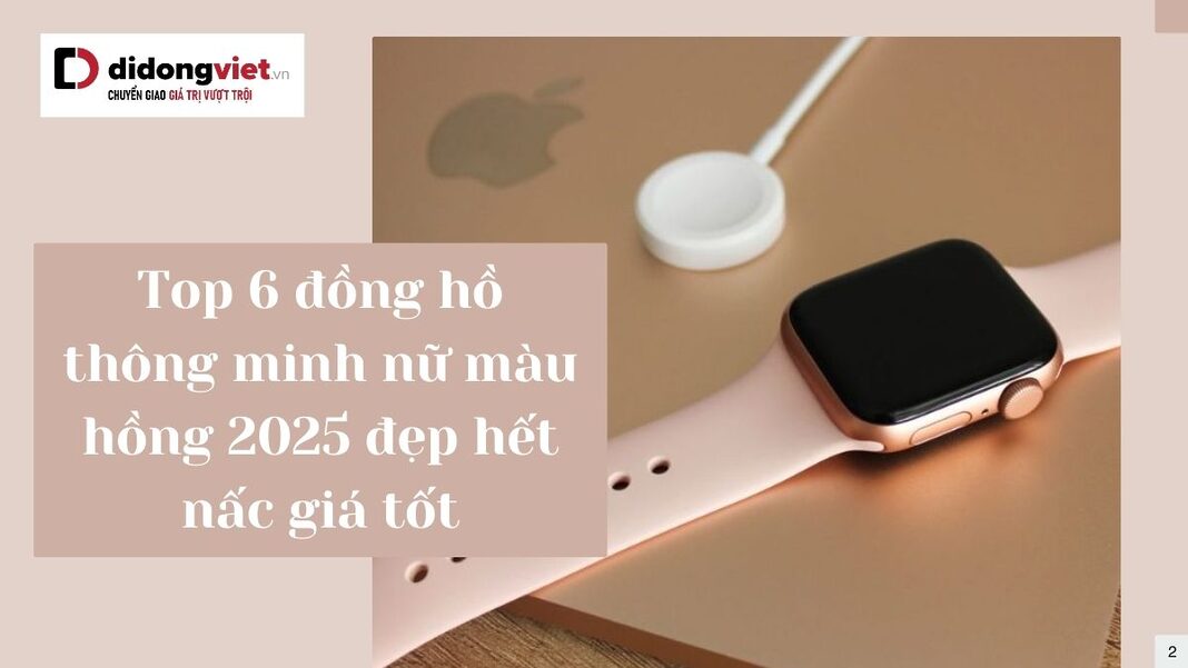 Đồng hồ thông minh nữ màu hồng