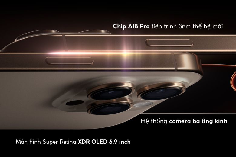 Hệ thống ống kính iPhone 16 Pro Max