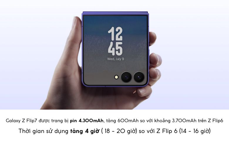Dung lượng Pin của Samsung Galaxy Z Flip7 vs Z Flip6