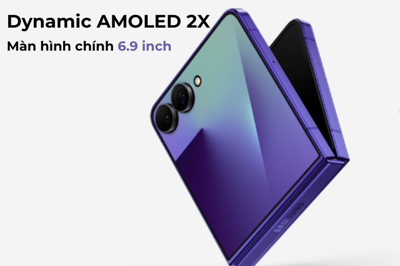 Các nâng cấp mới trên Galaxy Z Flip7: Bước tiến vượt bậc trong thiết kế điện thoại gập 14 Màn hình chính Dynamic AMOLED 2X trên Galaxy Z Flip7