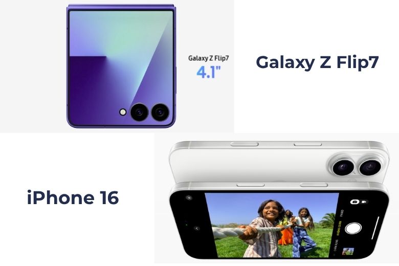 So sánh Galaxy Z Flip7 vs iPhone 16: Cuộc đối đầu giữa thiết kế gập và truyền thống 10 Màn hình và trải nghiệm hiển thị của Galaxy Z Flip7 và iPhone 16