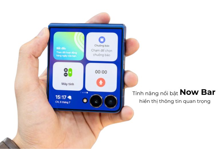 Tính năng màn hình phụ Galaxy Z Flip7: FlexWindow 4.1 inch thay đổi hoàn toàn trải nghiệm sử dụng 15 Now Bar hiển thị thông minh