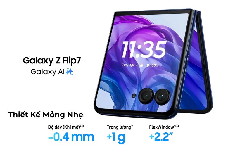 8 Lý Do Thuyết Phục Nên Chọn Samsung Galaxy Z Flip7 Năm 2025 8 Thiết kế của Galaxy Z Flip7