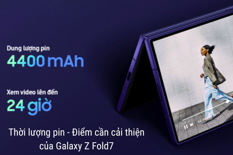 Trải nghiệm thực tế 5 ngày với Galaxy Z Fold7: Đánh giá chi tiết từ chuyên gia Di Động Việt 13 Thời lượng pin của Galaxy Z Fold7