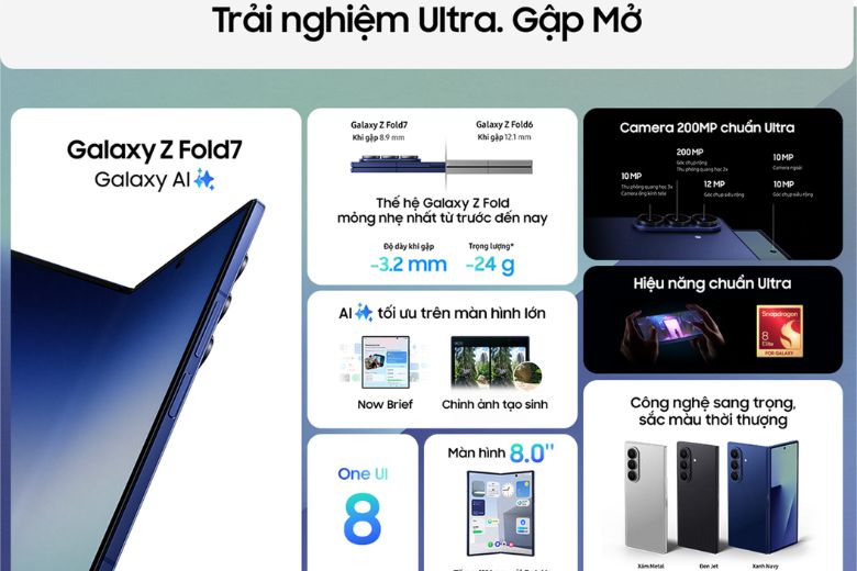 Galaxy Z Fold7 có bao nhiêu phiên bản? 12 Trải nghiệm Galaxy Z Fold7