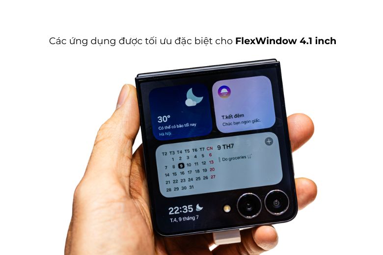 Tính năng màn hình phụ Galaxy Z Flip7: FlexWindow 4.1 inch thay đổi hoàn toàn trải nghiệm sử dụng 21 Ứng dụng tối ưu cho màn hình nhỏ