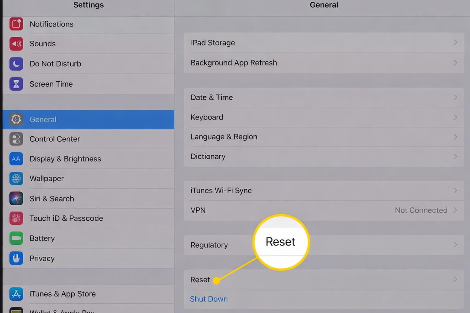 Chọn Reset để đặt lại máy như mới