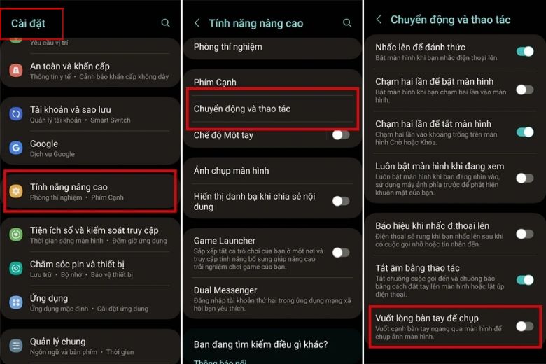 Hướng dẫn chụp màn hình Galaxy Z Flip7: Phương pháp tiện lợi cho người mới sử dụng 6 Chụp màn hình bằng cử chỉ vuốt tay trên Galaxy Z Flip7