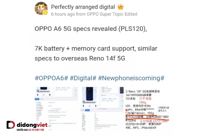 OPPO A6 5G lộ diện trên TENAA: Bước chuẩn bị cho màn ra mắt mới của OPPO 4 oppo a6 5g 2