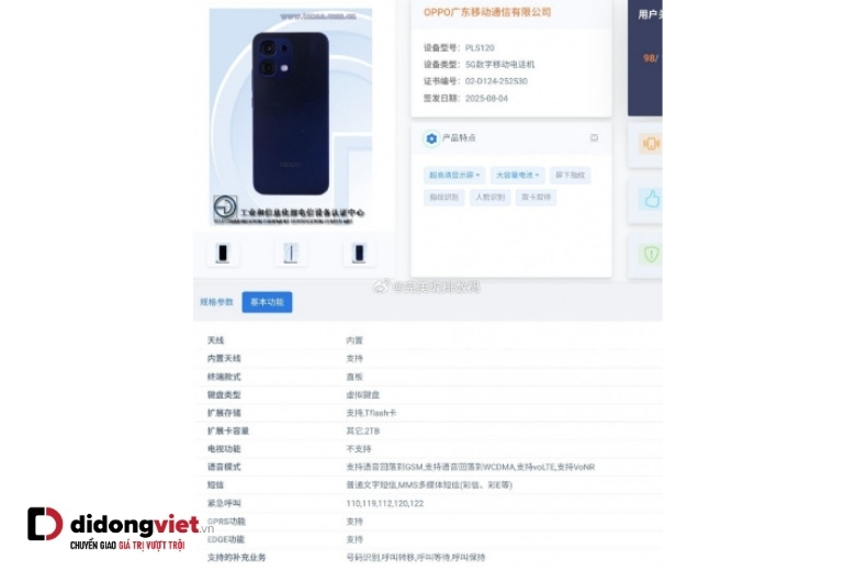 OPPO A6 5G lộ diện trên TENAA: Bước chuẩn bị cho màn ra mắt mới của OPPO 5 oppo a6 5g 3