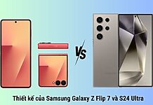 Thiết kế của Samsung Galaxy Z Flip 7 và S24 Ultra