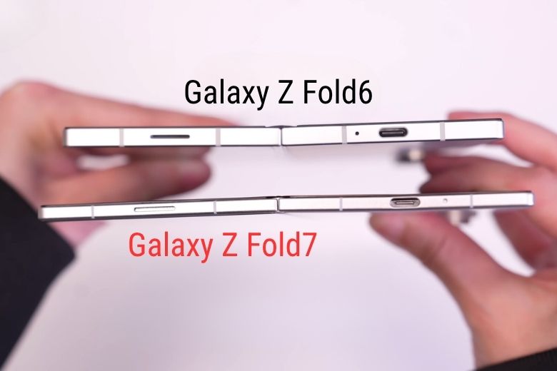 Thiết kế Samsung Galaxy Z Fold7 vs Z Fold6
