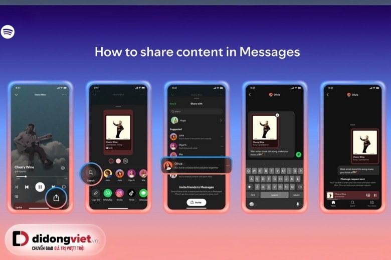 Spotify tích hợp tính năng nhắn tin ngay trong ứng dụng 4 spotify 2