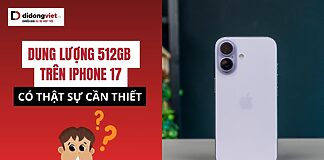 dung lượng 512GB trên iPhone 17