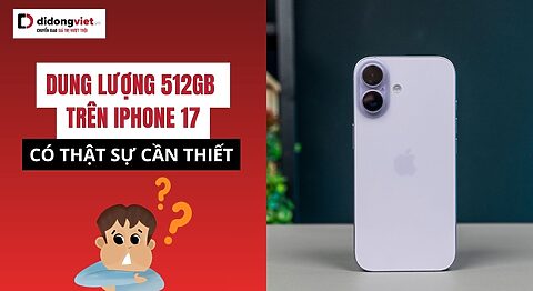 dung lượng 512GB trên iPhone 17
