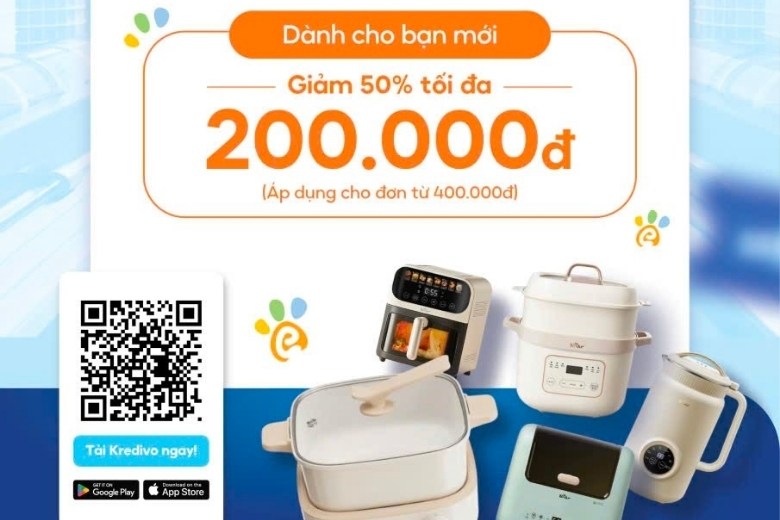 Sắm Gia Dụng BEAR Cực Hời - Giảm Ngay 50% Tối Đa 200.000đ Khi Trả Góp Qua Kredivo Tại Di Động Việt 3 gia dung bear tra gop kredivo giam 200k didongviet