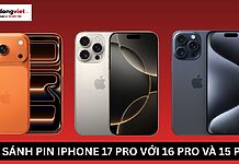 So sánh pin iPhone 17 Pro với 16 Pro và 15 Pro: Thời lượng pin cải thiện đến đâu? So sánh pin iPhone 17 Pro với 16 Pro và 15 Pro