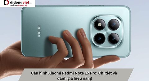 Cấu hình Xiaomi Redmi Note 15 Pro: Chi tiết và đánh giá hiệu năng Xiaomi Redmi Note 15 Pro