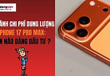 chi phí dung lượng iPhone 17 Pro Max