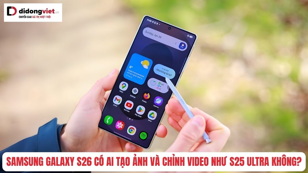 Galaxy S26 AI tạo ảnh chỉnh video