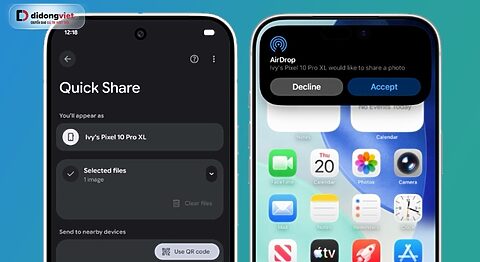 Google Quick Share và AirDrop Chính Thức “Bắt Tay”: Kỷ Nguyên Mới Cho Android và iOS Google Quick Share hỗ trợ AirDrop
