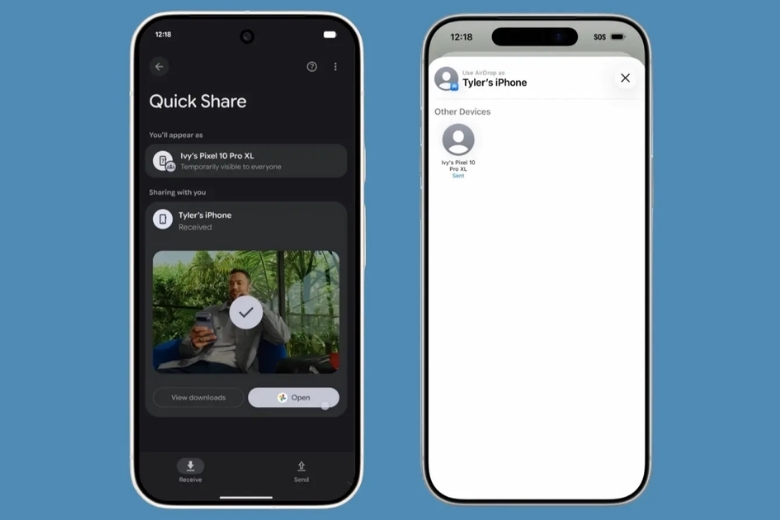 quy trình hoạt động của Google Quick Share to AirDrop