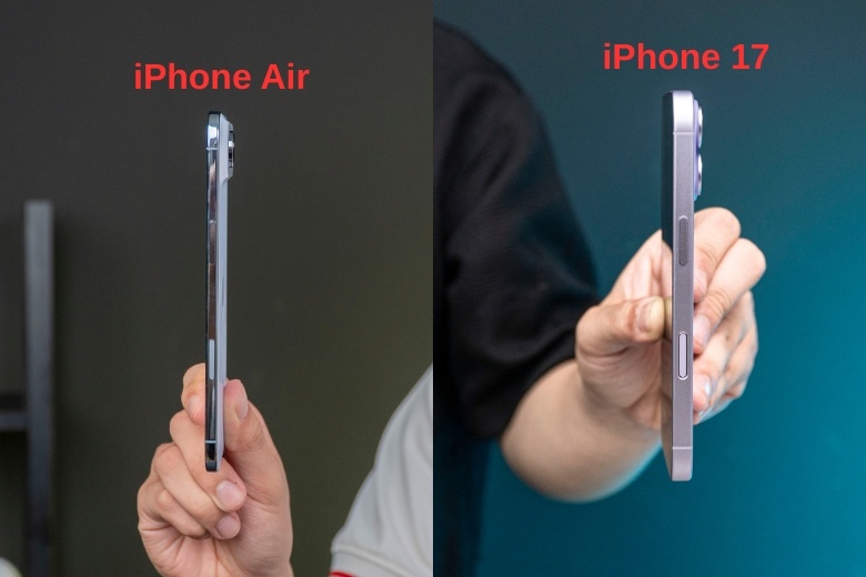 So sánh pin iPhone Air và iPhone 17 theo dung lượng, trải nghiệm 8 Pin iPhone Air với iPhone 17 tổng quan