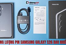 Dung lượng pin Samsung Galaxy S26 bao nhiêu