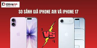 So sánh giá iPhone Air và iPhone 17