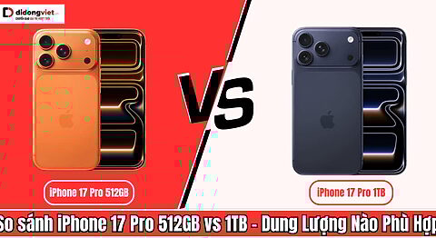 so sánh iPhone 17 Pro 512GB vs 1TB