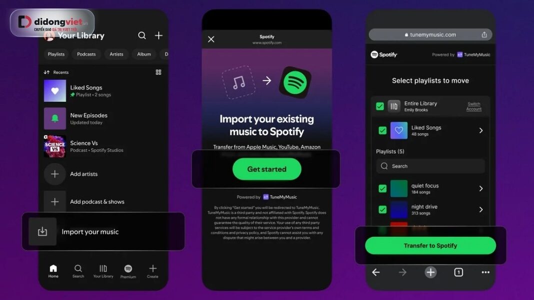 Spotify ra mắt tính năng nhập playlist từ nền tảng khác