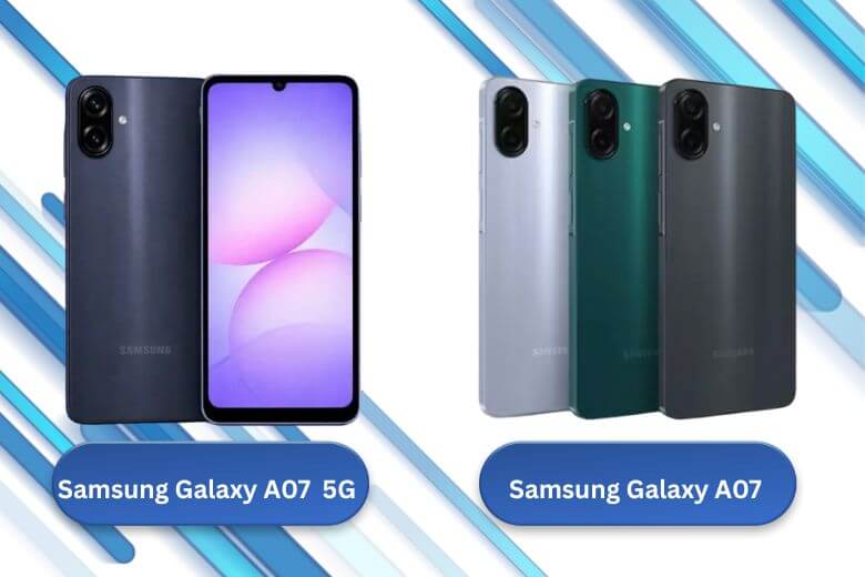 So sánh Samsung Galaxy A07 và A07 5G- Nên mua phiên bản nào? 7 Samsung Galaxy A07 và A07 5G có thiết kế tương đồng, chỉ khác về độ dày và trọng lượng.