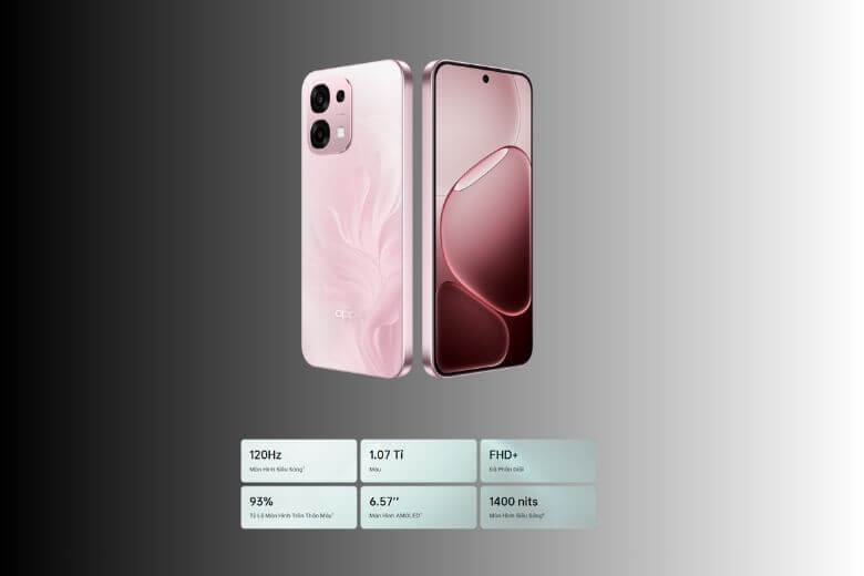 Màn hình AMOLED 6.57 inch 120Hz, độ sáng 1400 nits rực rỡ ngay cả dưới nắng gắt