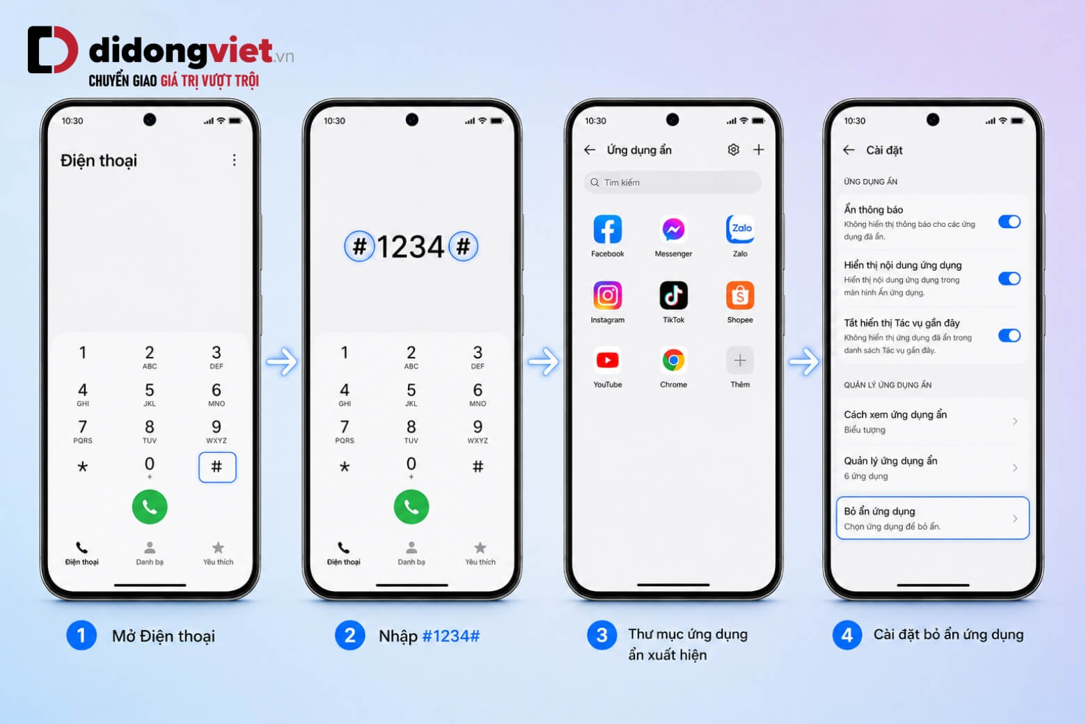 Cách ẩn ứng dụng trên OPPO chi tiết qua từng phiên bản ColorOS 10 cách ẩn ứng dụng trên OPPO mở lại qua bàn phím gọi