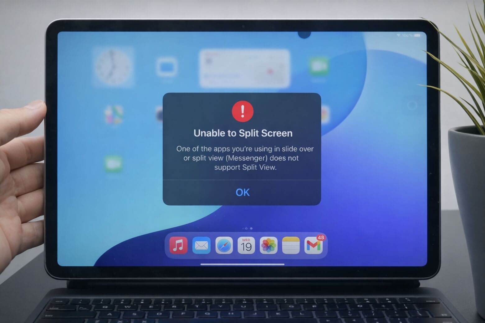 Cách chia đôi màn hình iPad (Split View) cực dễ - Cập nhật 2026 14 Hệ điều hành cũ hoặc ứng dụng không hỗ trợ có thể là nguyên nhân bạn không thể chia màn hình trên iPad