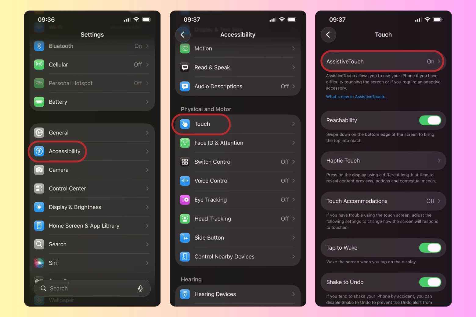 Cách Khởi Động Lại Iphone Các Dòng (Kể Cả Bị Treo) 2026 16 Bật Tính Năng Nút Home Ảo Trong Phần Cài Đặt