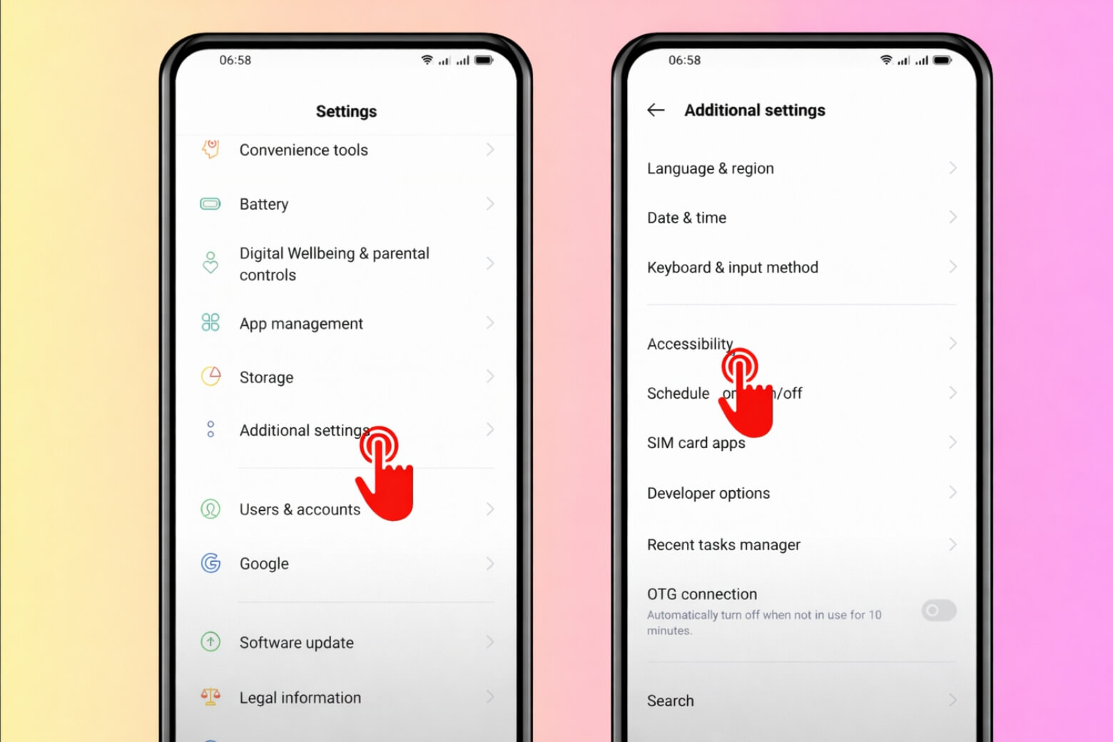Bật Menu Hỗ Trợ Trong Phần Cài Đặt