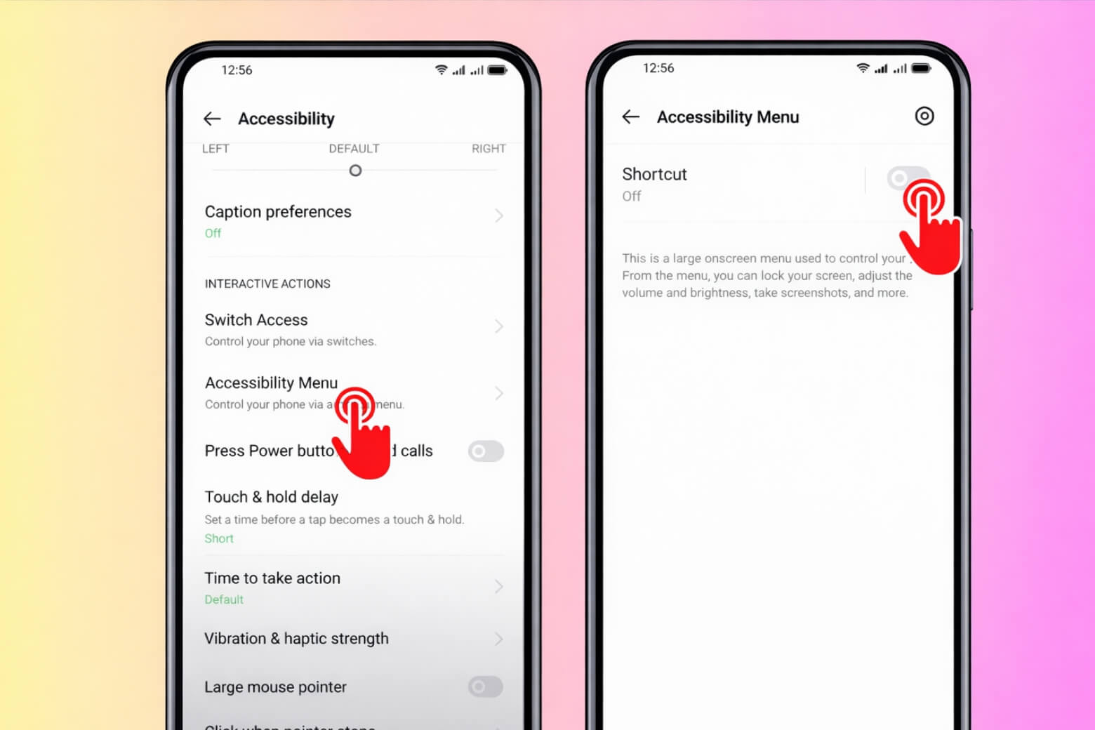 Chọn Mở Menu Hỗ Trợ, Khi Cần Khởi Động Lại Oppo Sẽ Không Cần Sử Dụng Nút Vật Lý