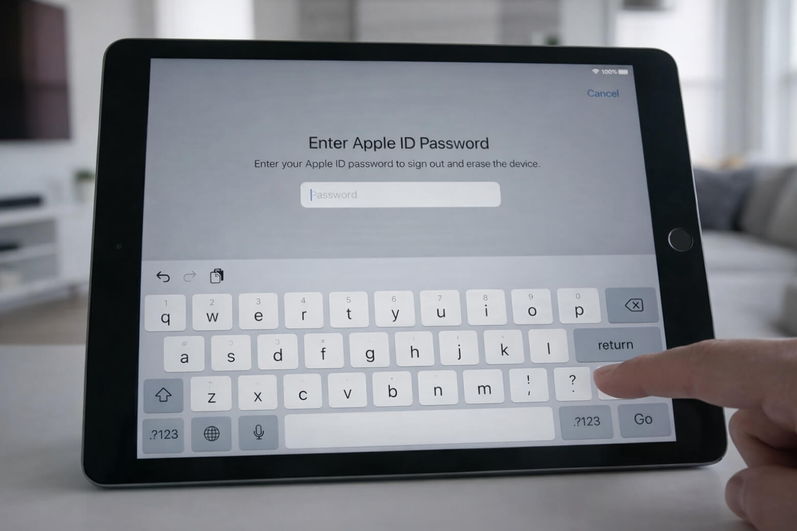 Nhập mật khẩu Apple ID
