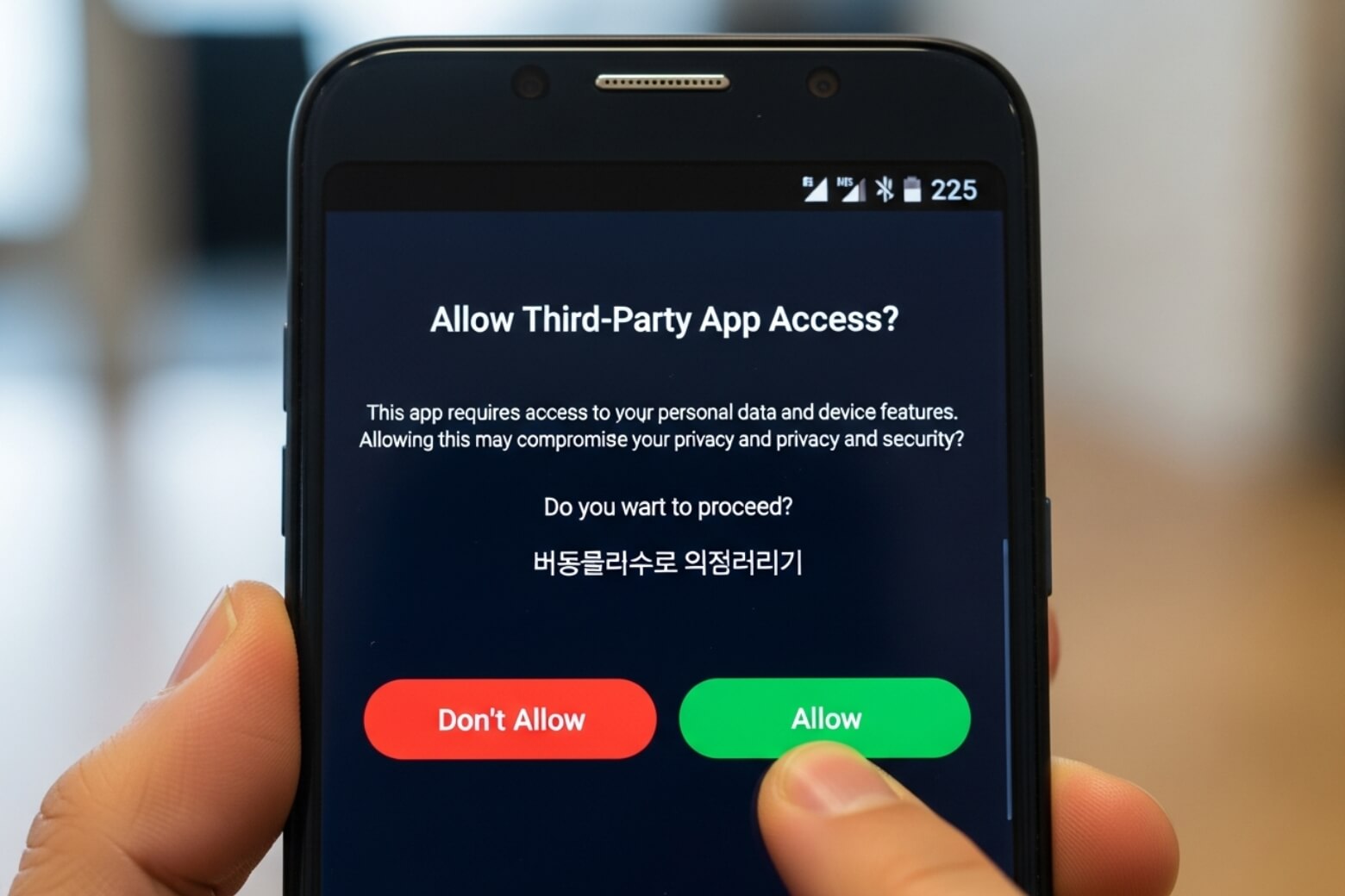 Bạn cần cho phép ứng dụng mới tải truy cập vào các tài nguyên trên máy